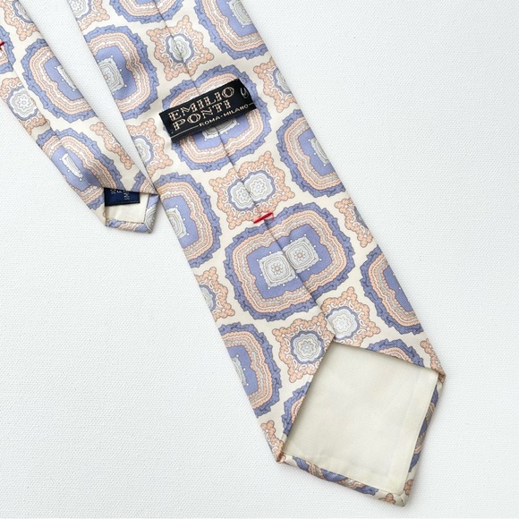 Emilio Ponti Men’s Silk Tie - Picture 4 of 4